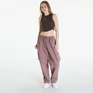 Nike Brown Wide Leg Pants Relaxed Fit